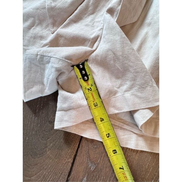 NWOT Abercrombie & Fitch Beige Linen Utility Linen Blend Romper Playsuit in Ston - Picture 10 of 12